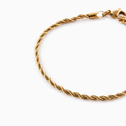 TWISTED CHAIN BRACELET best gold plated tarnish and water resistant piece by Irish Jewellery brand - Lynott Jewellery