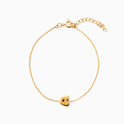 PETITE BUBBLE INITIAL BRACELET