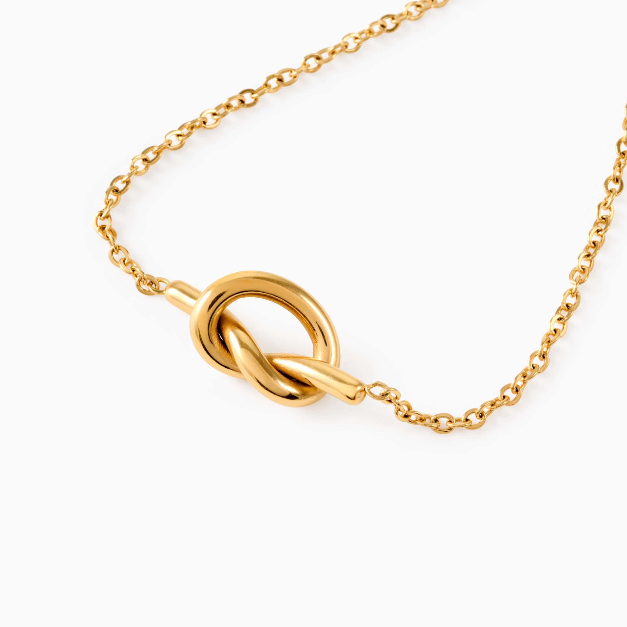KNOT NECKLACE best gold plated tarnish and water resistant piece by Irish Jewellery brand - Lynott Jewellery