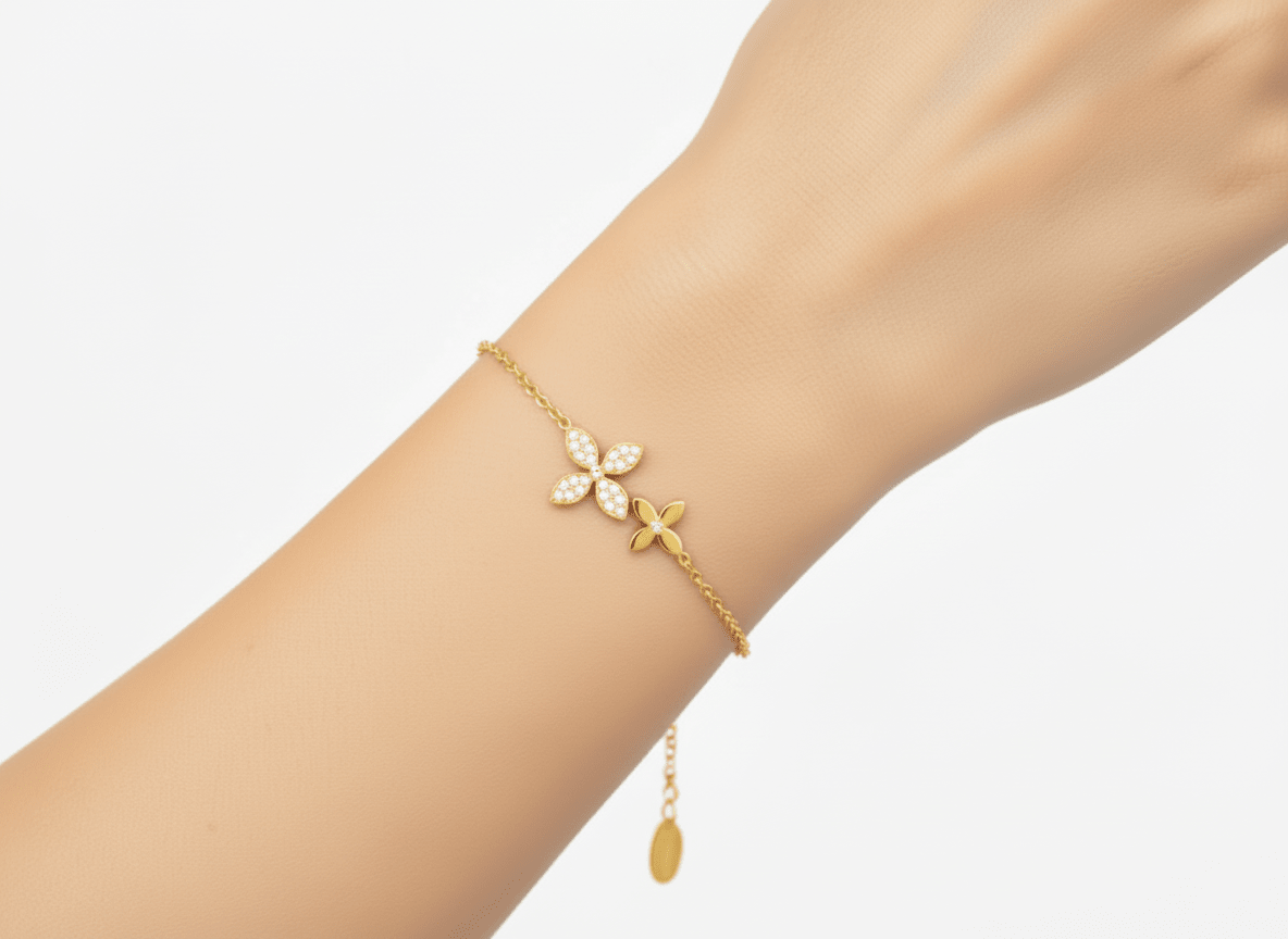 BLOSSOM BRACELET best gold plated tarnish and water resistant piece by Irish Jewellery brand - Lynott Jewellery
