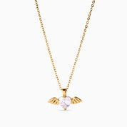 ANGEL HEART NECKLACE best gold plated tarnish and water resistant piece by Irish Jewellery brand - Lynott Jewellery