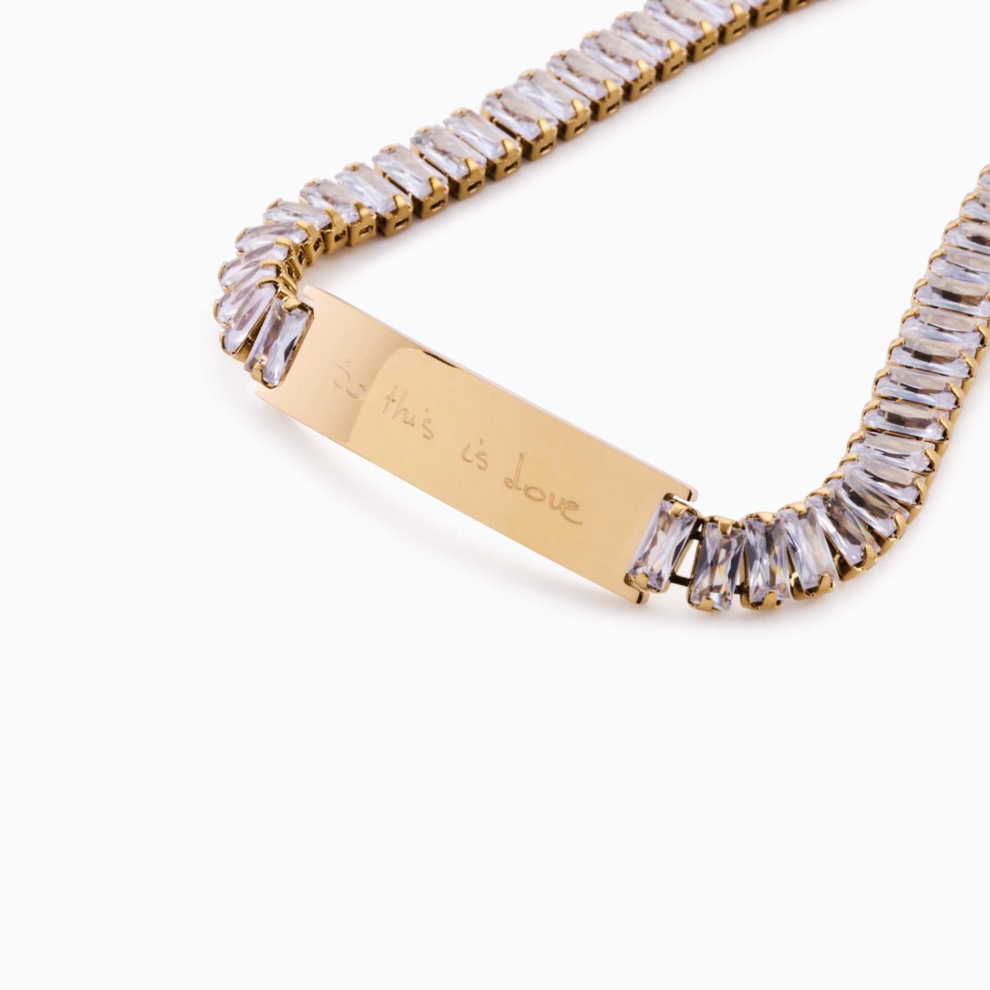 BAR BABYGIRL ENGRAVABLE TENNIS BRACELET
