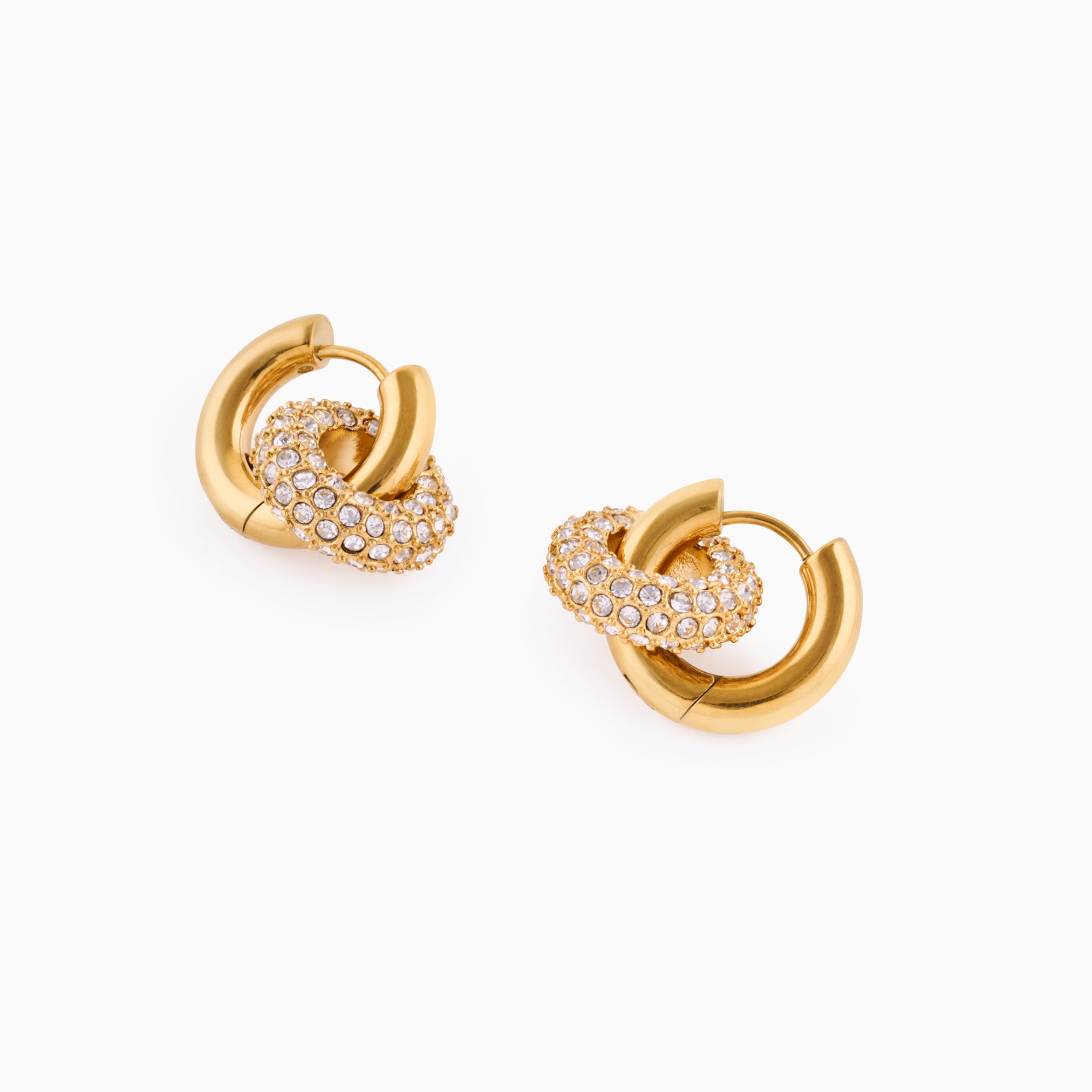 CRYSTAL RING HOOPS