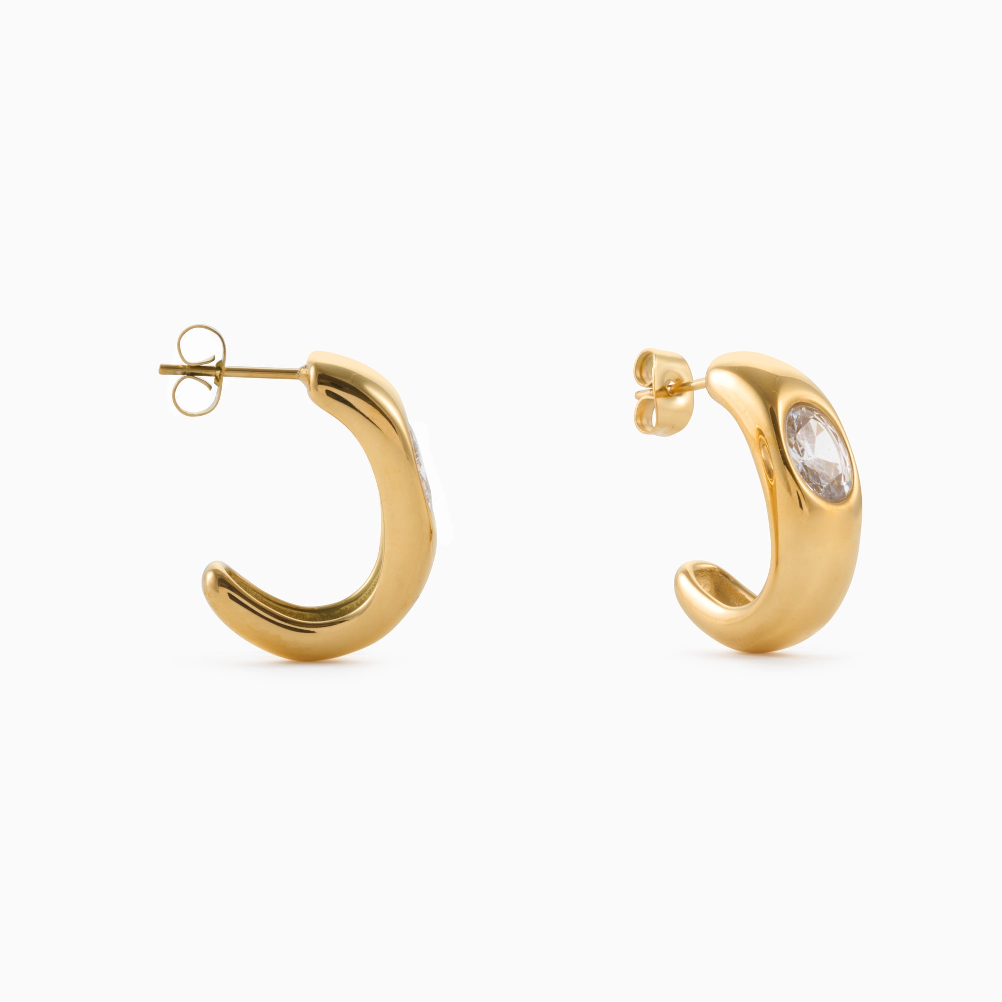 GLOW HOOP best gold plated tarnish and water resistant piece by Irish Jewellery brand - Lynott Jewellery