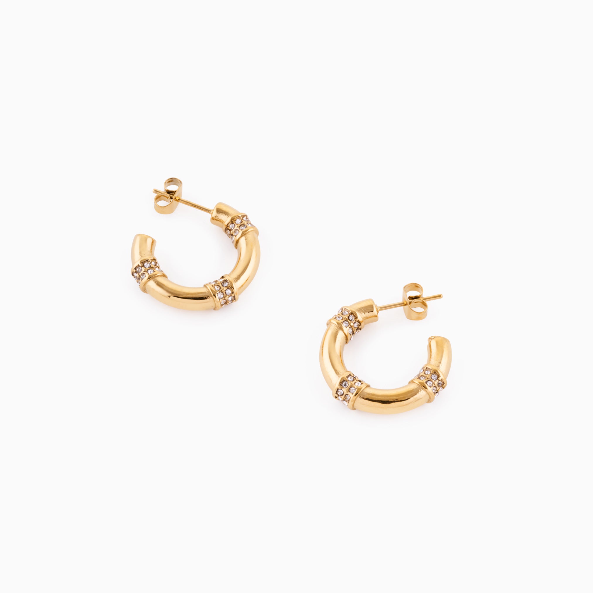 RADIANT CRYSTAL HOOP EARRING