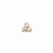 CLOVER FLAT BACK INDIVIDUAL STUD best gold plated tarnish and water resistant piece by Irish Jewellery brand - Lynott Jewellery
