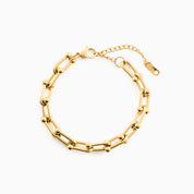 STATEMENT LINK BRACELET best gold plated tarnish and water resistant piece by Irish Jewellery brand - Lynott Jewellery