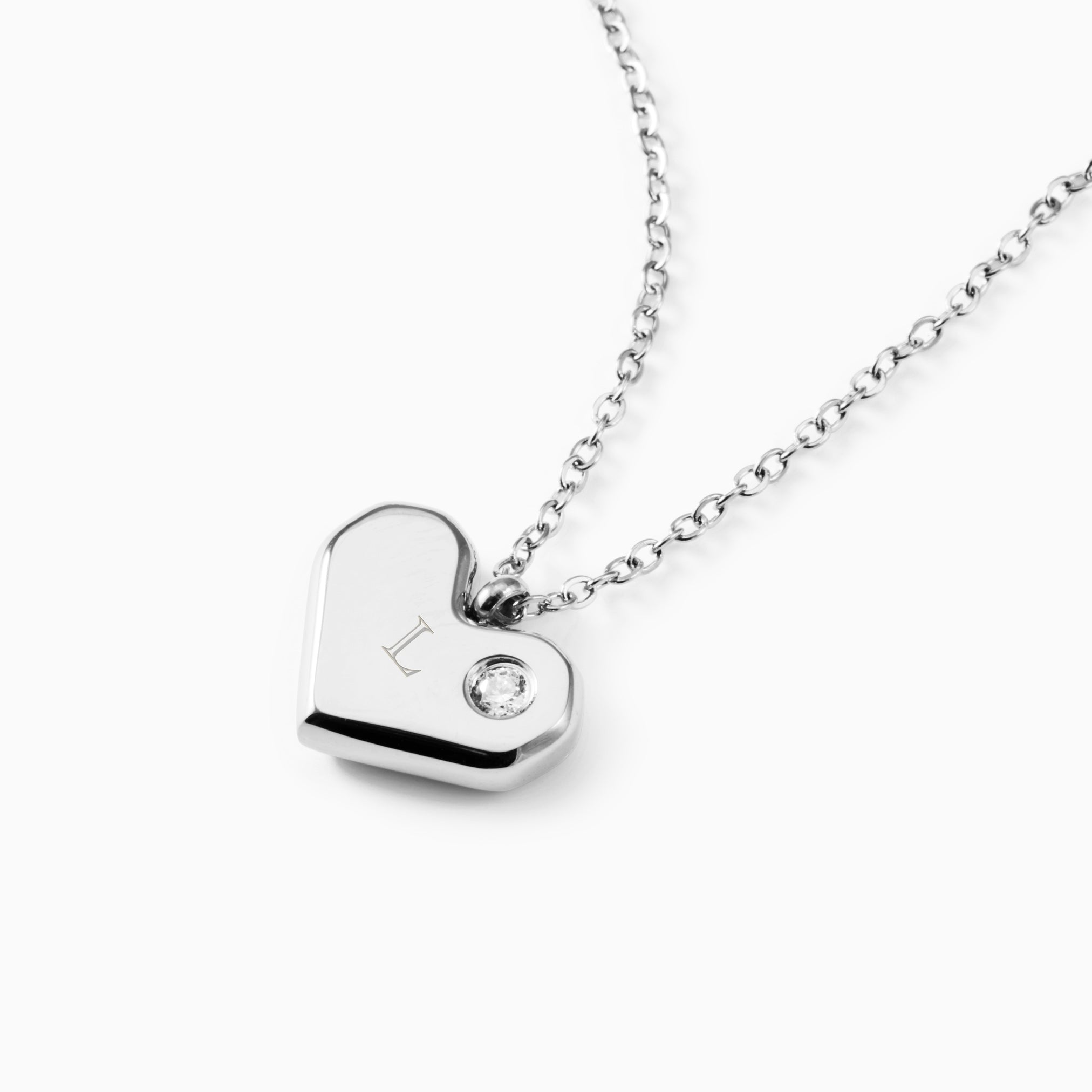 HEART DOT ENGRAVABLE NECKLACE
