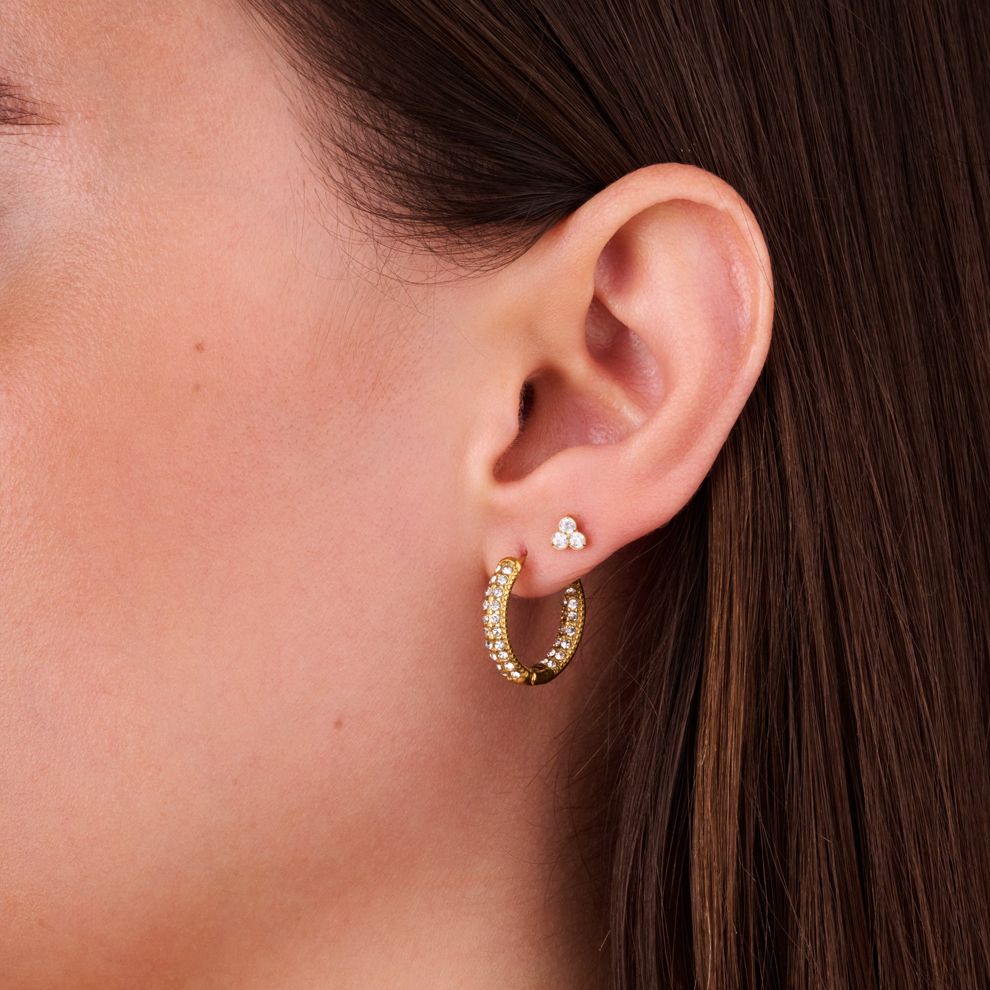 CLOVER FLAT BACK INDIVIDUAL STUD