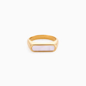 MOTHER OF PEARL SIGNET RING
