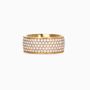 LOLA BAND RING best gold plated tarnish and water resistant piece by Irish Jewellery brand - Lynott Jewellery