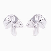 TEXTURED FLOWER STATEMENT STUD