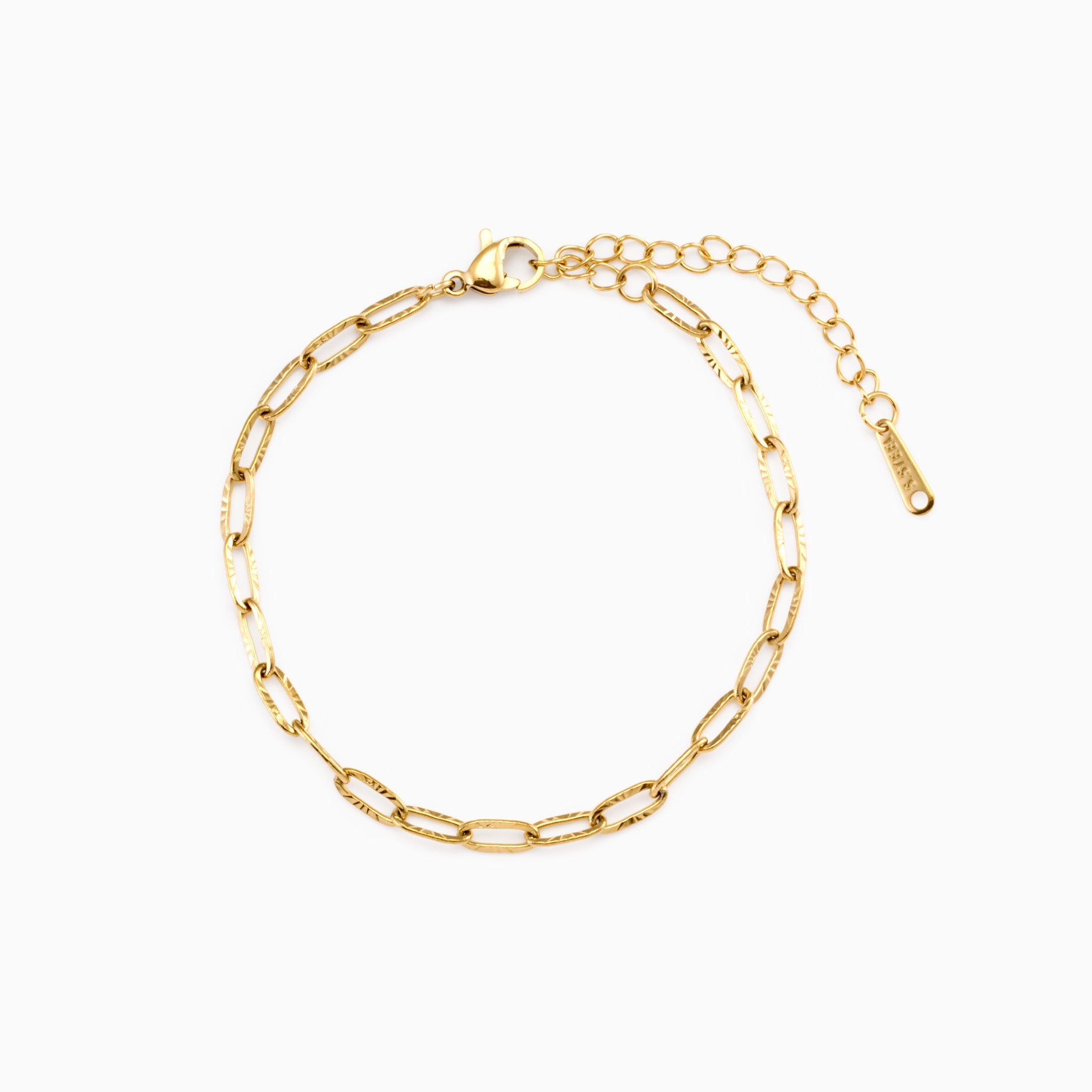 GILDED DRIFT LINK BRACELET best gold plated tarnish and water resistant piece by Irish Jewellery brand - Lynott Jewellery
