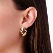 HEART OF GOLD STATEMENT EARRINGS