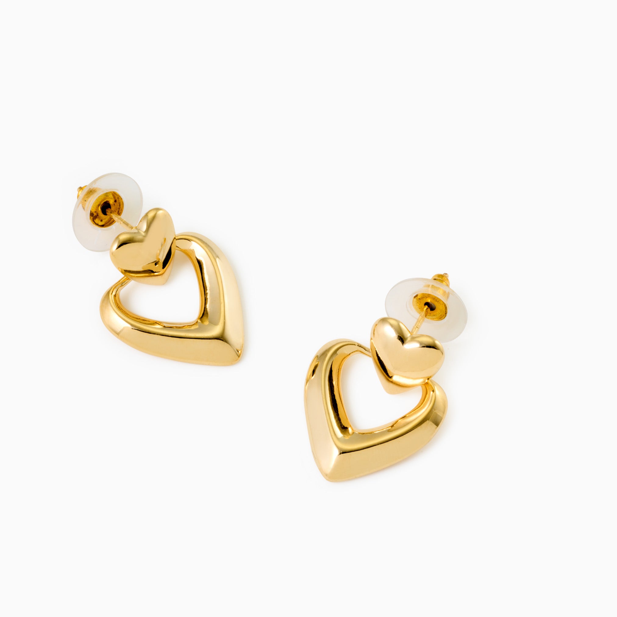 HEART OF GOLD STATEMENT EARRINGS