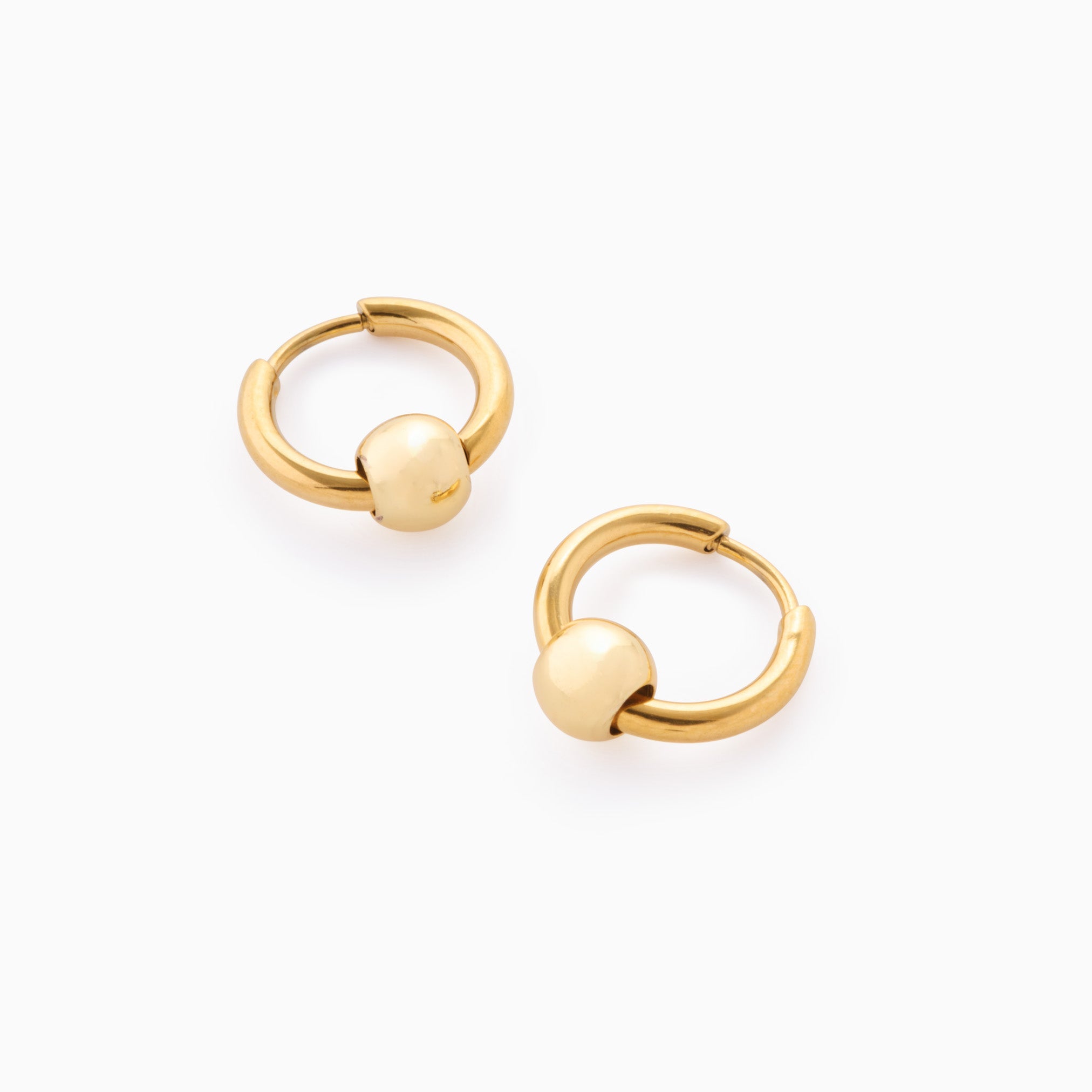 RING HOOP EARRING best gold plated tarnish and water resistant piece by Irish Jewellery brand - Lynott Jewellery