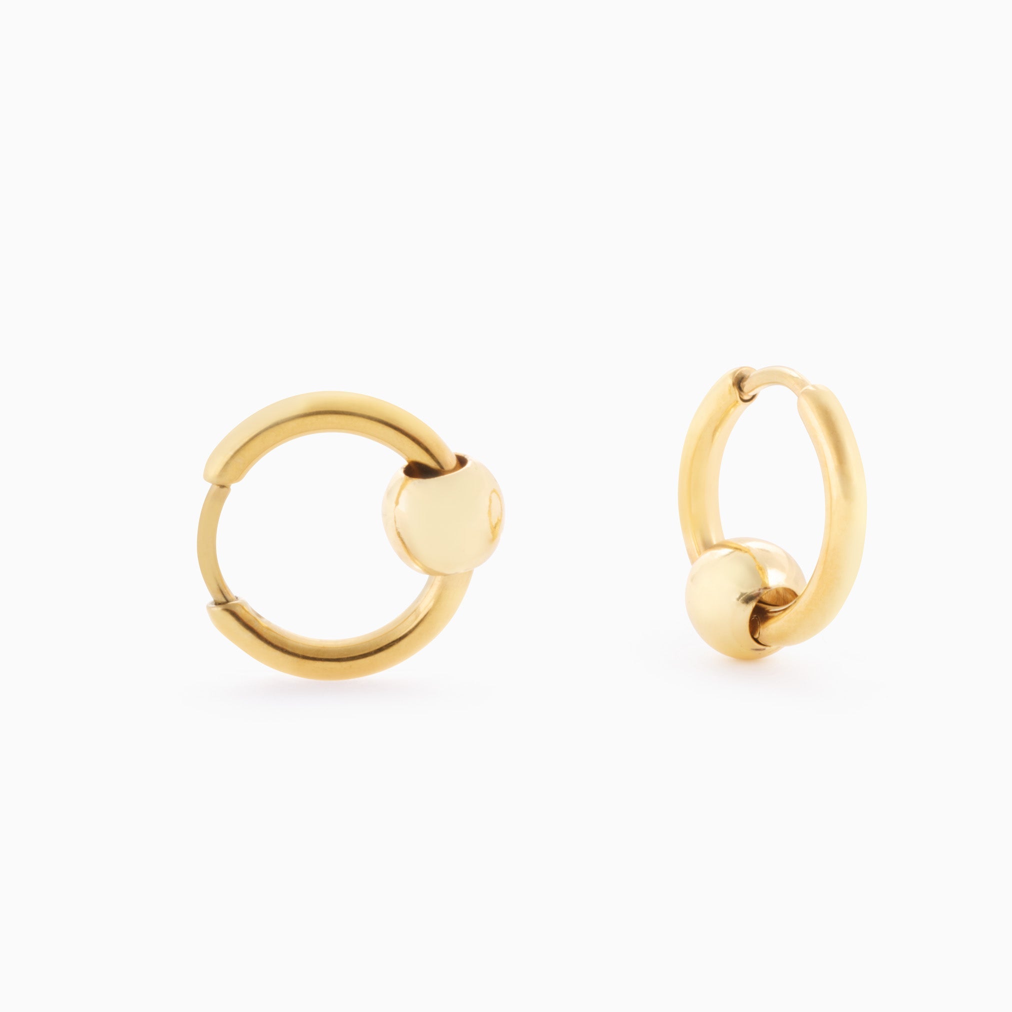 RING HOOP EARRING best gold plated tarnish and water resistant piece by Irish Jewellery brand - Lynott Jewellery