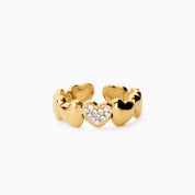 CRYSTAL HEART ADJUSTABLE RING