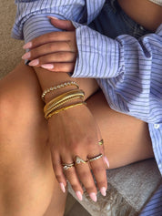 CRYSTAL WISHBONE RING best gold plated tarnish and water resistant piece by Irish Jewellery brand - Lynott Jewellery