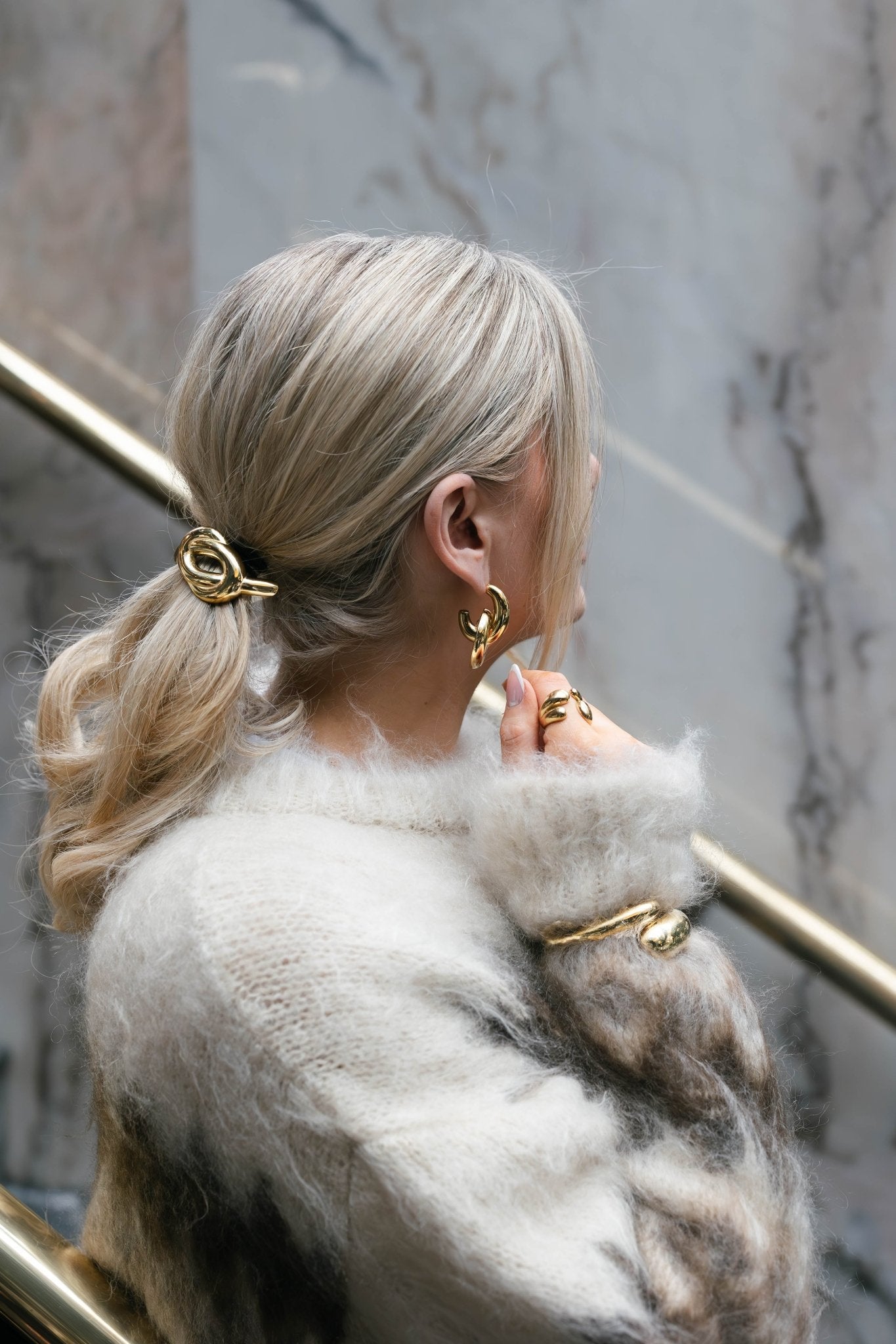 ATHENA HAIR TIE best gold plated tarnish and water resistant piece by Irish Jewellery brand - Lynott Jewellery