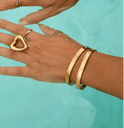 EVERMORE BANGLE best gold plated tarnish and water resistant piece by Irish Jewellery brand - Lynott Jewellery