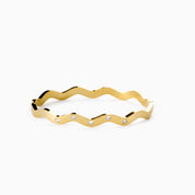 GLITTER WAVE BANGLE best gold plated tarnish and water resistant piece by Irish Jewellery brand - Lynott Jewellery