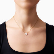 GLITTERING HEART PENDANT NECKLACE