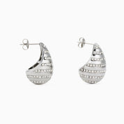 DUAL RADIANCE DOME HOOPS best gold plated tarnish and water resistant piece by Irish Jewellery brand - Lynott Jewellery