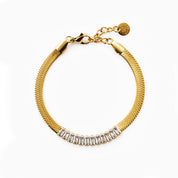 BABYGIRL SPARKLE HERRINGBONE BRACELET