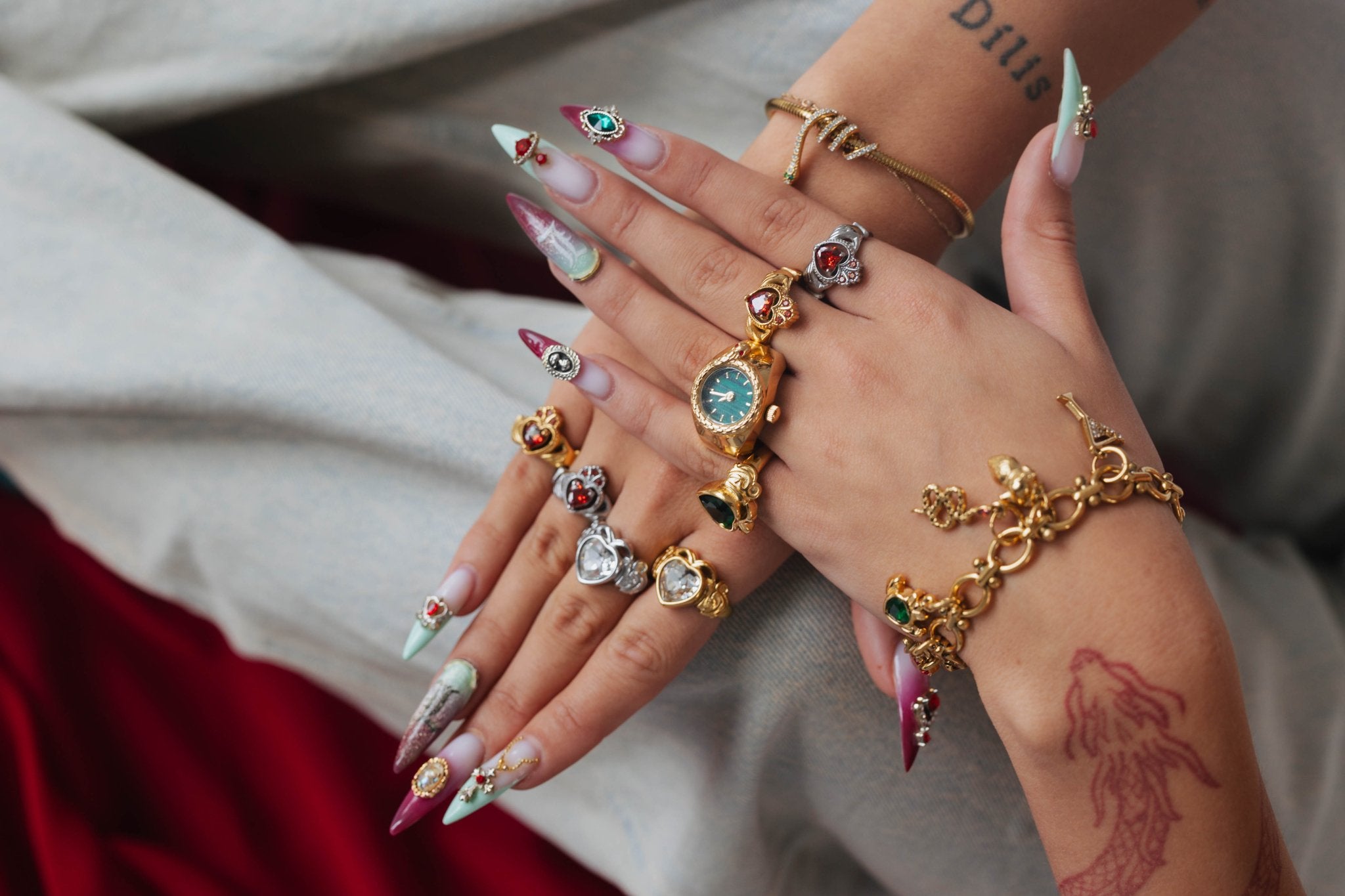 LAUREN X LYNOTT CUISLE MO CROI RUBY CLADDAGH RING best gold plated tarnish and water resistant piece by Irish Jewellery brand - Lynott Jewellery