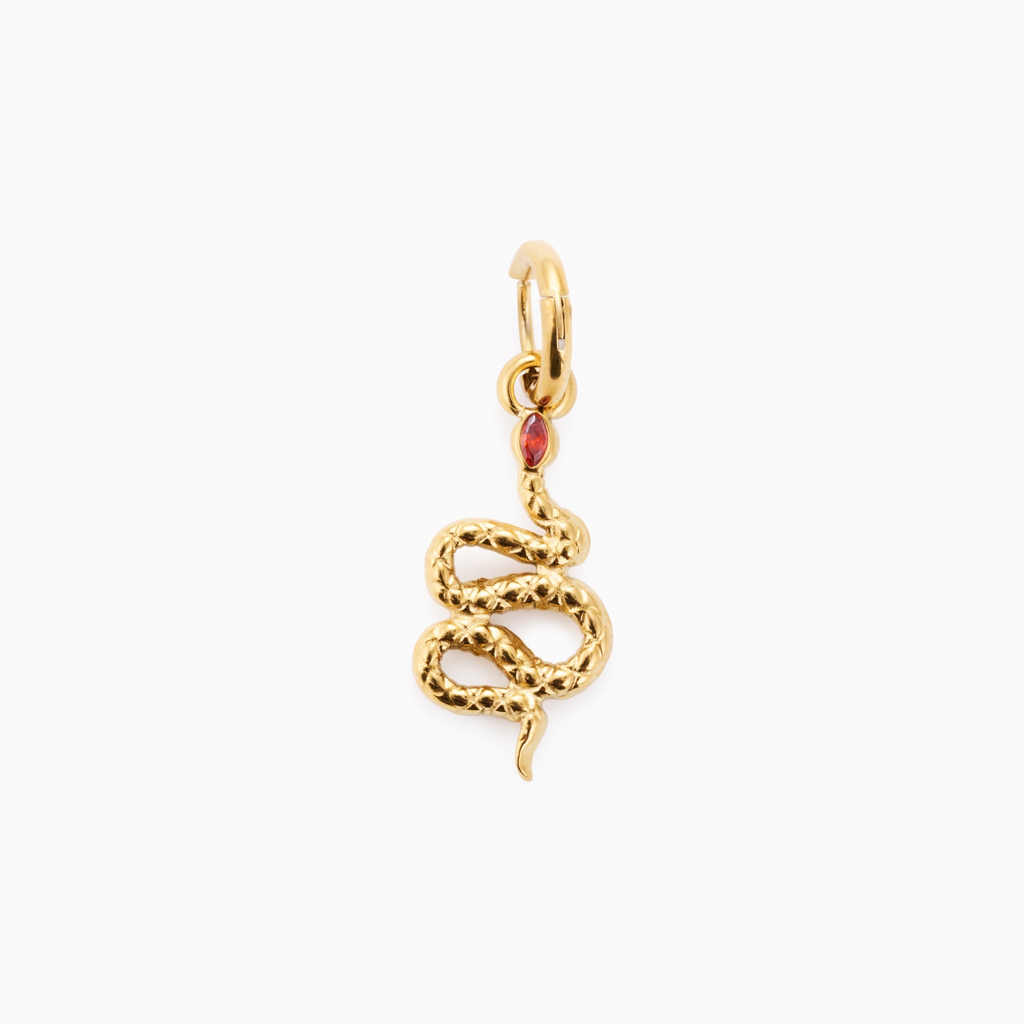 LAUREN X LYNOTT SINGLE 2001 SNAKE CHARM best gold plated tarnish and water resistant piece by Irish Jewellery brand - Lynott Jewellery
