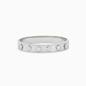 CLOVER CHARM WHITE BANGLE best gold plated tarnish and water resistant piece by Irish Jewellery brand - Lynott Jewellery