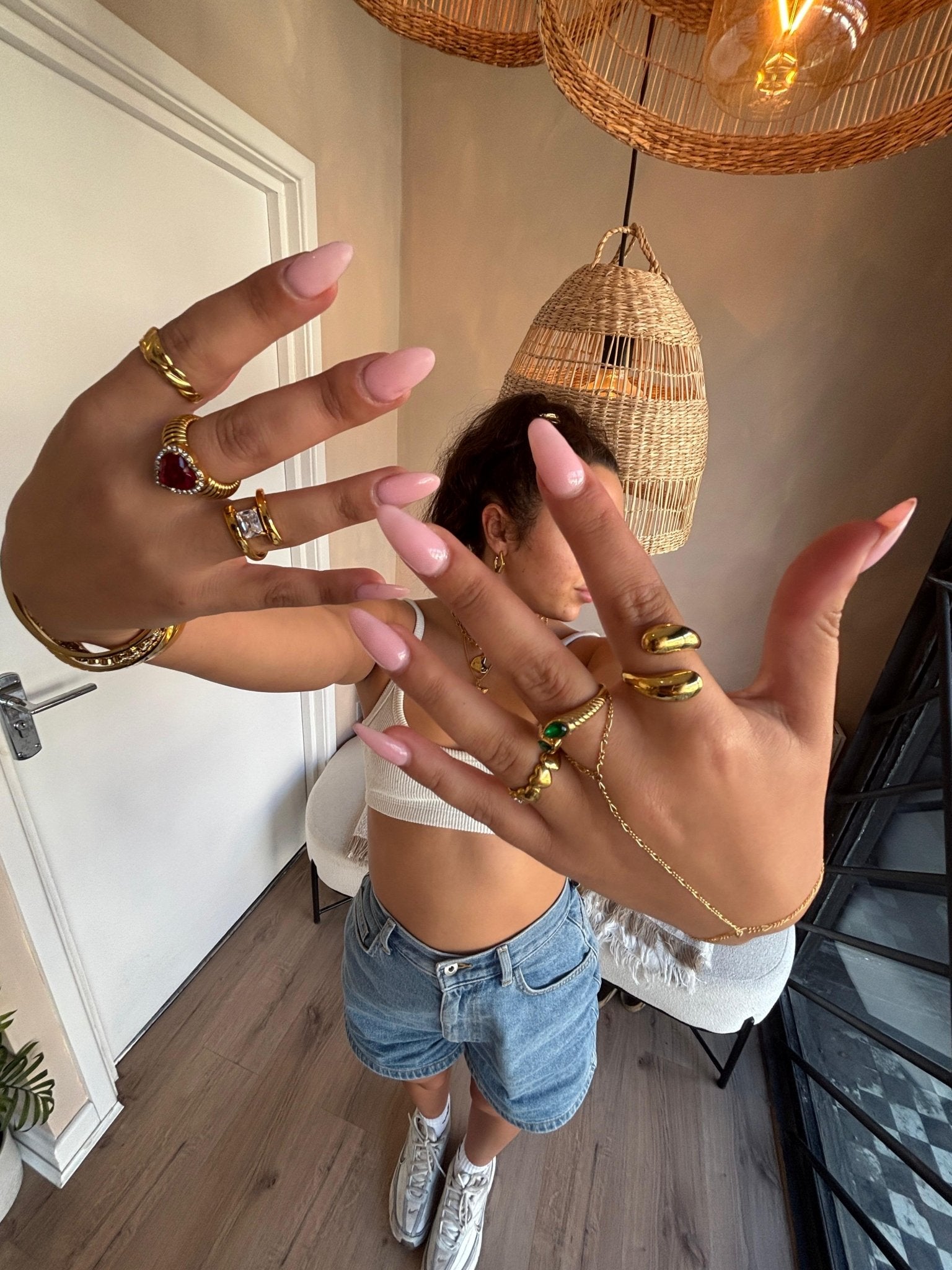 NOVA GREEN RING best gold plated tarnish and water resistant piece by Irish Jewellery brand - Lynott Jewellery