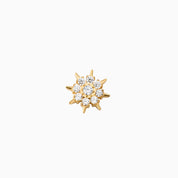 THORN BLOSSOM FLAT BACK INDIVIDUAL STUD best gold plated tarnish and water resistant piece by Irish Jewellery brand - Lynott Jewellery