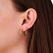 SEASHELL SPARKLE FLAT BACK INDIVIDUAL STUD best gold plated tarnish and water resistant piece by Irish Jewellery brand - Lynott Jewellery