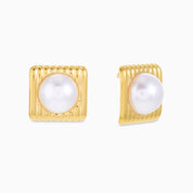 POP OF MOONSTONE VINTAGE SQUARE EARRING