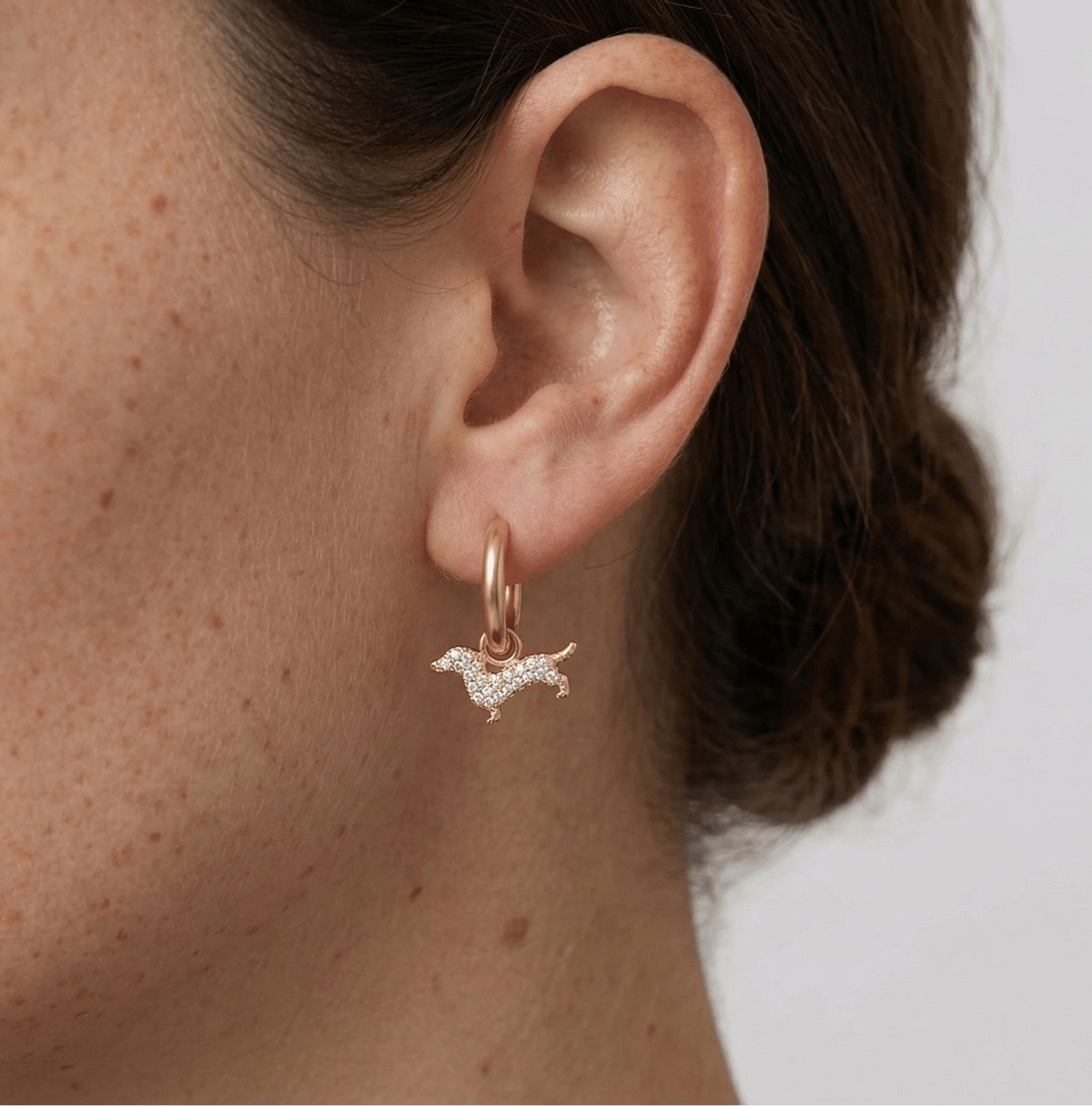 THE SLINKY HUGGIE EARRING best gold plated tarnish and water resistant piece by Irish Jewellery brand - Lynott Jewellery