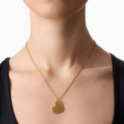 ISLA ENGRAVABLE HEART NECKLACE GOLD