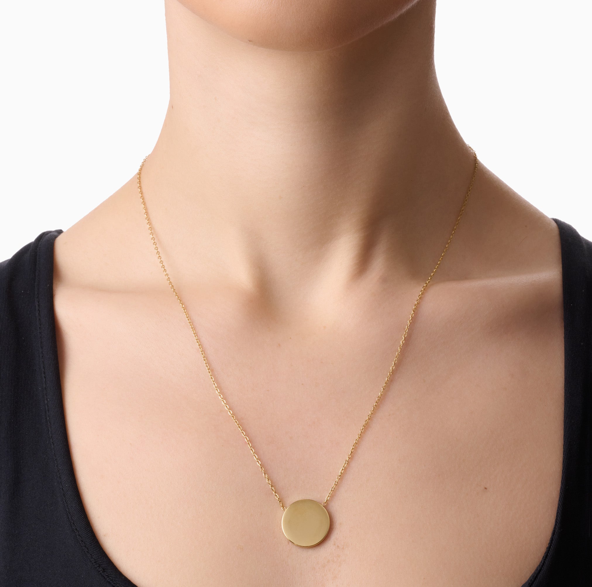 DROP DISC ENGRAVABLE NECKLACE