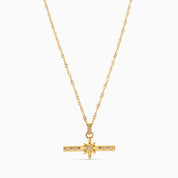 BEYOND THE STARS T BAR NECKLACE best gold plated tarnish and water resistant piece by Irish Jewellery brand - Lynott Jewellery