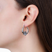 Gold Chunky Claddagh Earrings & Ring (Boxed Gift Set)