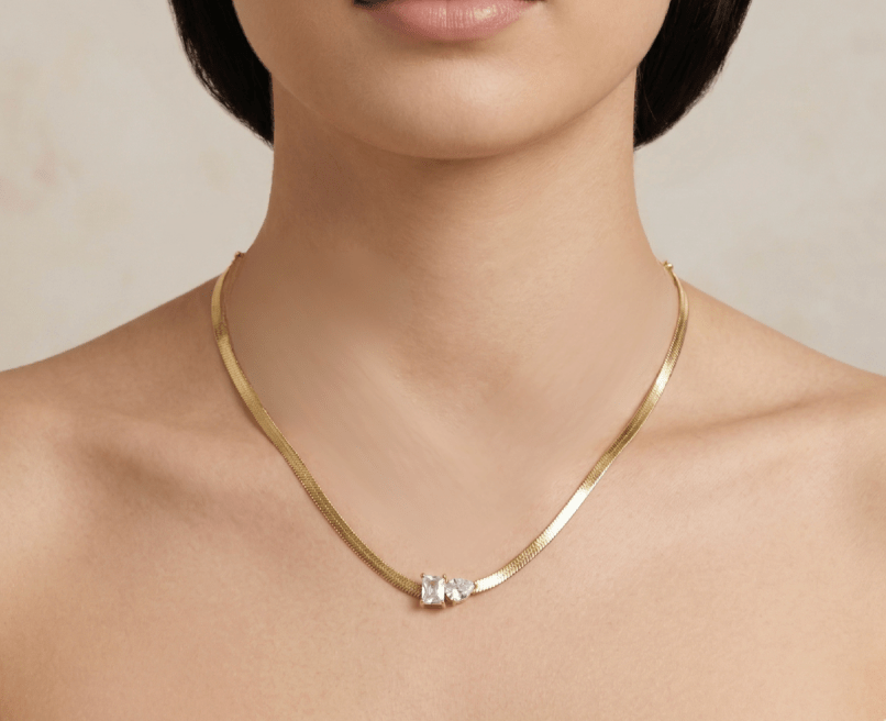 PAIRED SOULS NECKLACE best gold plated tarnish and water resistant piece by Irish Jewellery brand - Lynott Jewellery