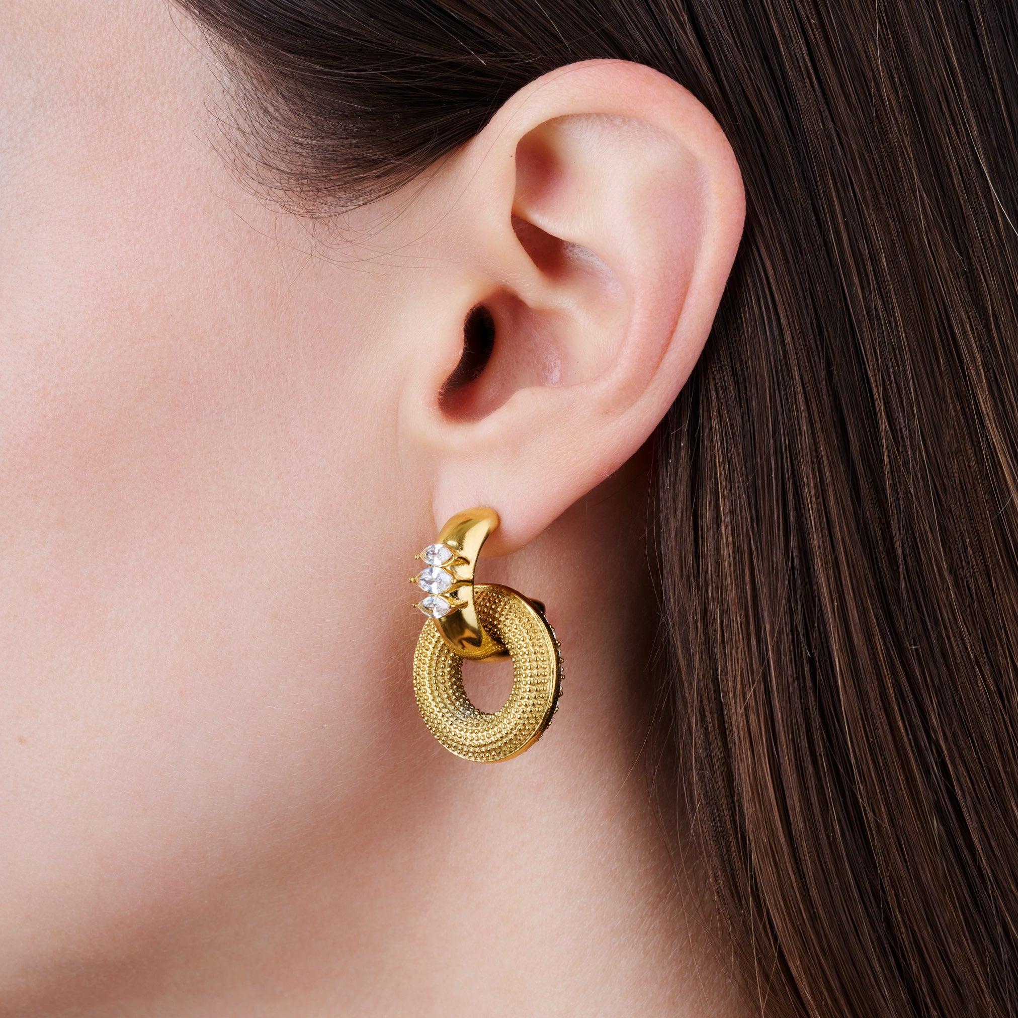 ETERNAL TWO IN ONE WISH HOOPS best gold plated tarnish and water resistant piece by Irish Jewellery brand - Lynott Jewellery