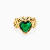LAUREN X LYNOTT MARY EMERALD RING