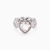LAUREN X LYNOTT MARY CLADDAGH CRYSTAL RING