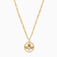 SAOIRSE CLADDAGH NECKLACE best gold plated tarnish and water resistant piece by Irish Jewellery brand - Lynott Jewellery