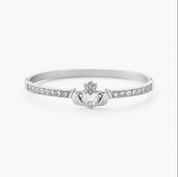 SAOIRSE CLADDAGH BANGLE best gold plated tarnish and water resistant piece by Irish Jewellery brand - Lynott Jewellery