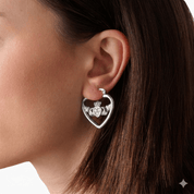 RÍONA HEART CLADDAGH HOOPS best gold plated tarnish and water resistant piece by Irish Jewellery brand - Lynott Jewellery