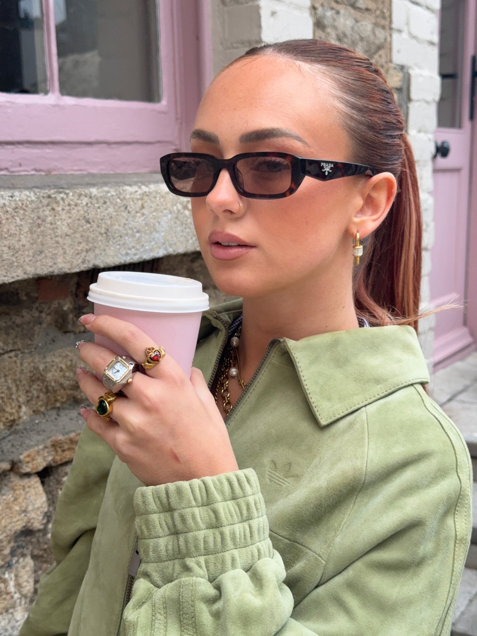 LAUREN X LYNOTT SÍORAÍ TWO TONE FUNCTIONAL WATCH RING best gold plated tarnish and water resistant piece by Irish Jewellery brand - Lynott Jewellery