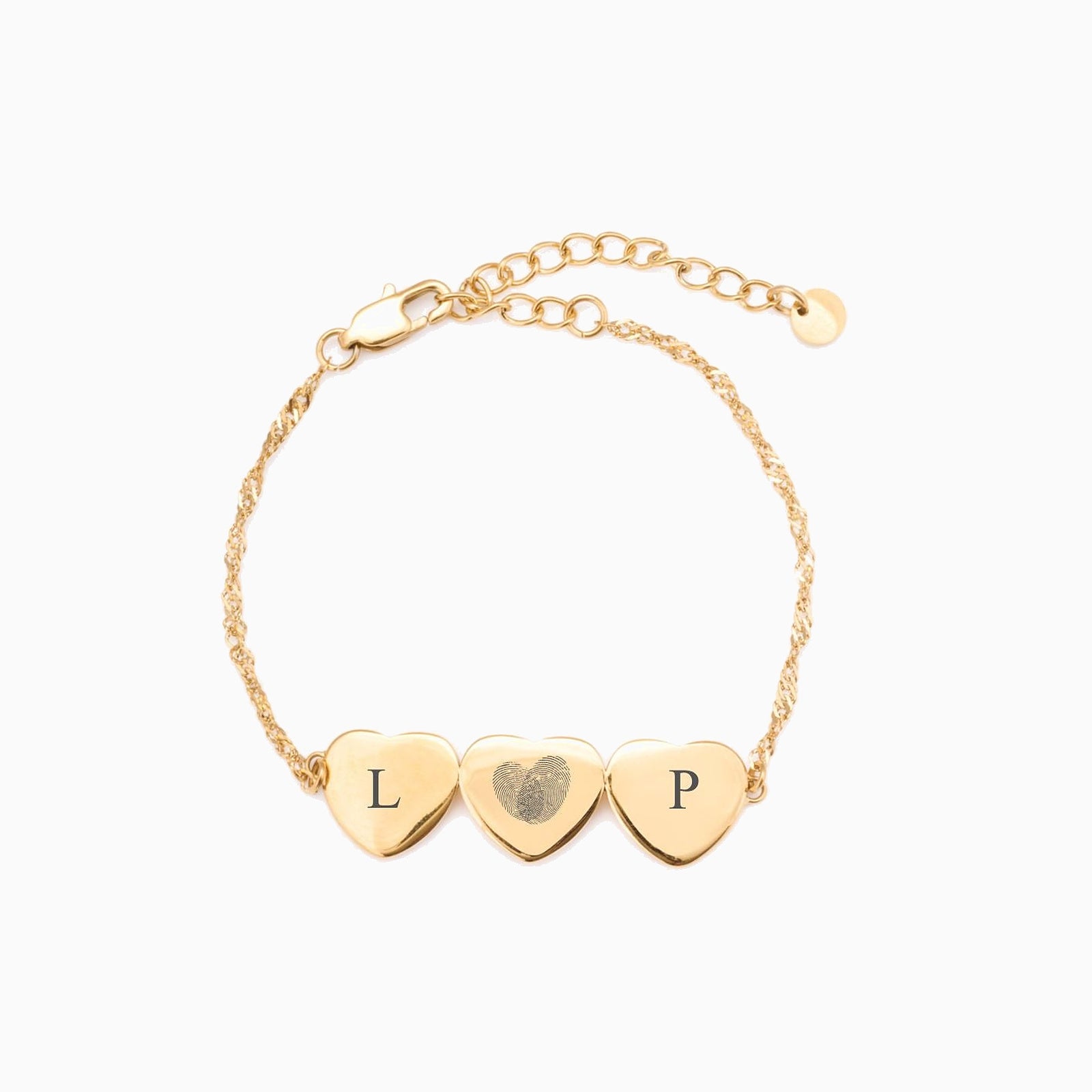 ALWAYS IN THREES  ENGRAVABLE HEART BAR BRACELET